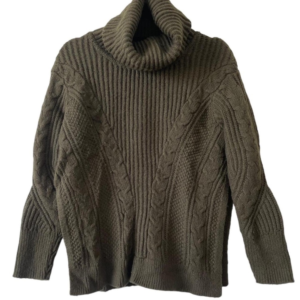 Army Green Banana Republic Turtle Neck Sweater